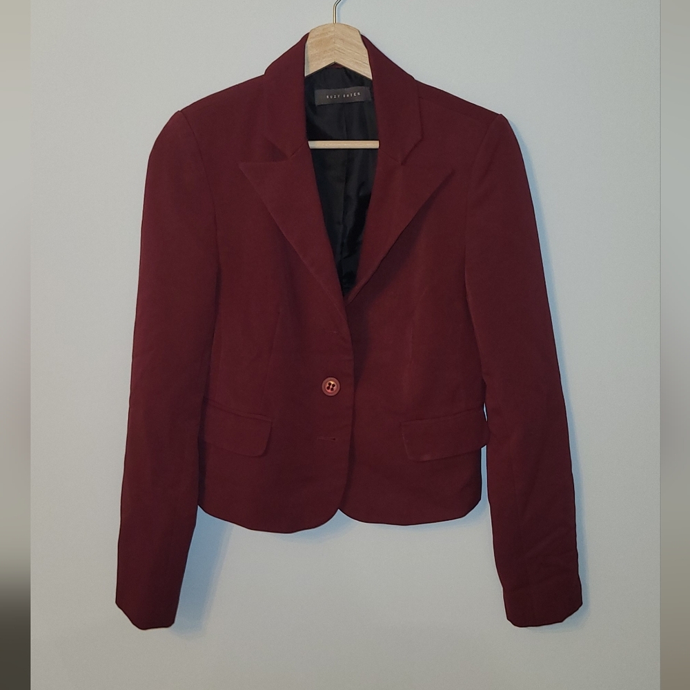 Suzy Shier Red Tailored Blazer Professional Wear